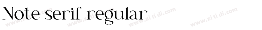 Note serif regular字体转换